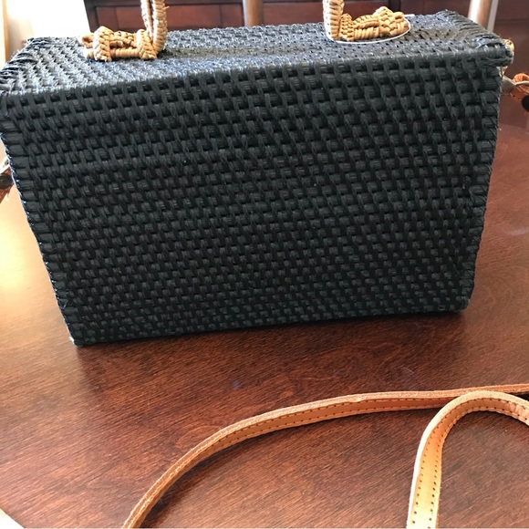 Francesca’s Accessories Bag, Black with Camel Trim. Top Handler. NWT - Picture 9 of 9